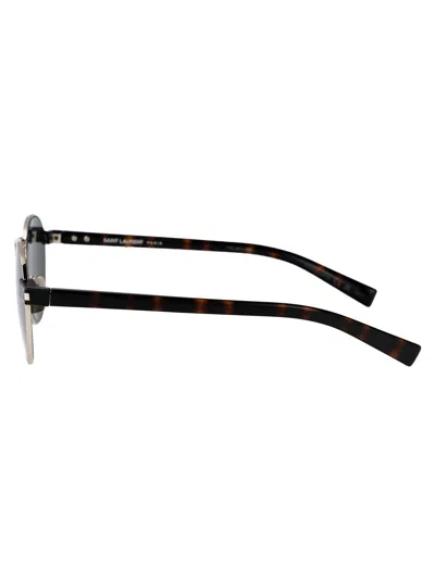 Saint Laurent Injectate Silver Havana Sunglasses