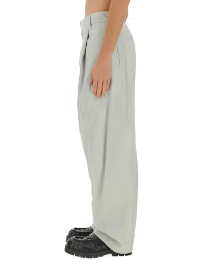 Bottega Veneta Light Wool Silk Mouline Blazer Pants In Grey