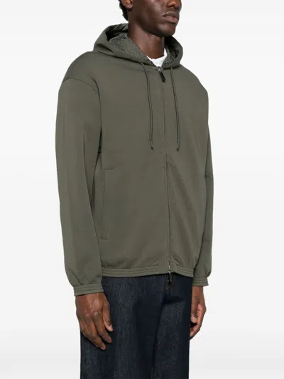 Emporio Armani Cotton Blend Drop Shoulder Hoodie