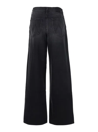 Mother 'the Spinner' Black Five-pocket Jeans With High Waist In Cotton Woman In Black