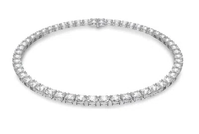 Swarovski Crystal Round Cut Matrix Tennis Bracelet In Multicolor