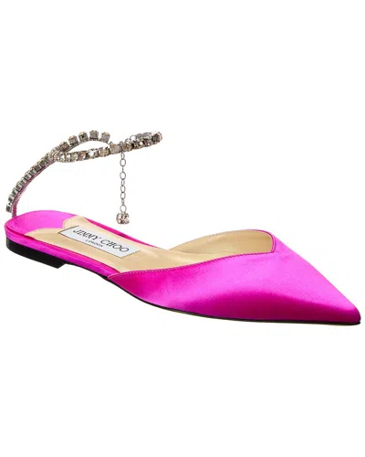 JIMMY CHOO SAEDA SATIN FLAT 