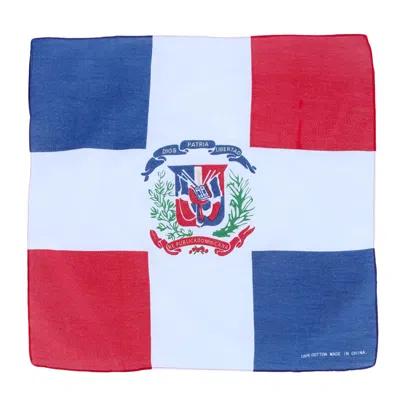Ctm Cotton Dominican Republic Flag Bandana Set (pack Of 12) In Multi
