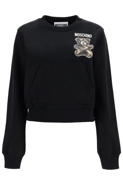 Moschino Teddy Bear Crewneck In Black