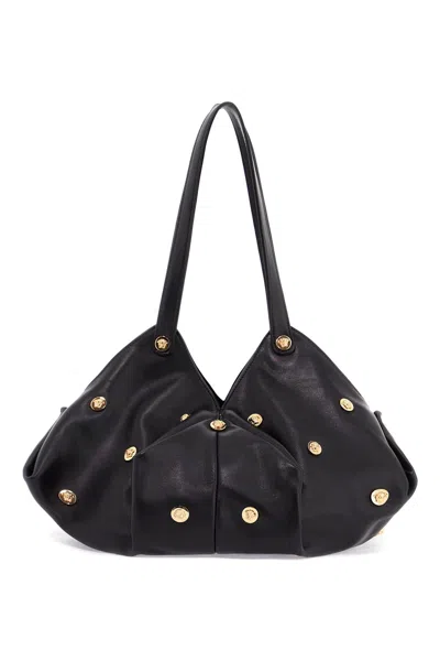 Versace Protea Shoulder Bag In Black