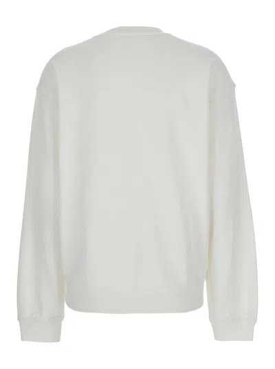 Frame X Ritz Paris 'privacy Please' White Crewneck T-shirt With Tonal Logo Embroidery On The Front In Cotton Blend Woma In White