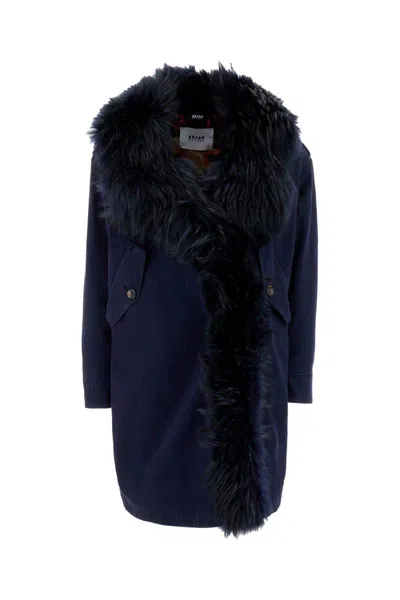Bazar Deluxe Midnight Blue Stretch Cotton Parka In Navy