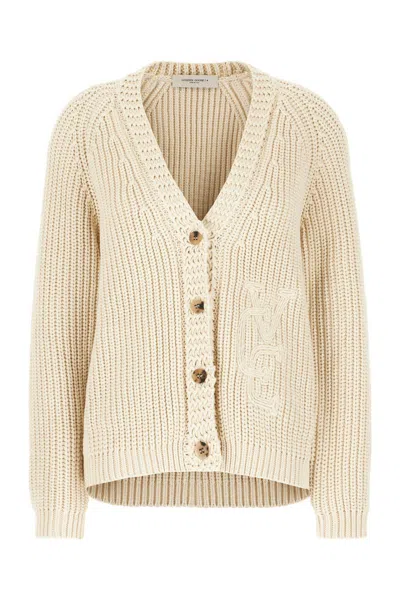 Golden Goose Journey Embroidered Cardigan In Parchment