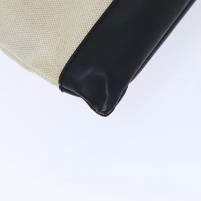 Pre-owned Balenciaga Navy White Canvas Clutch Bag ()