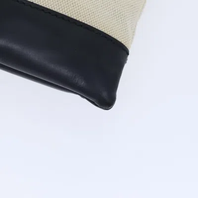 Pre-owned Balenciaga Navy White Canvas Clutch Bag ()