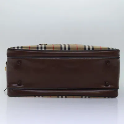 Pre-owned Burberry Beige Canvas Travel Bag ()