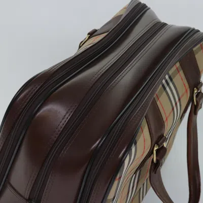 Pre-owned Burberry Beige Canvas Travel Bag ()