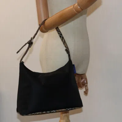 Pre-owned Burberry Blue Label Black Canvas Shoulder Bag ()