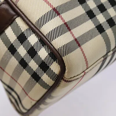 Pre-owned Burberry Nova Check Beige Canvas Shoulder Bag ()