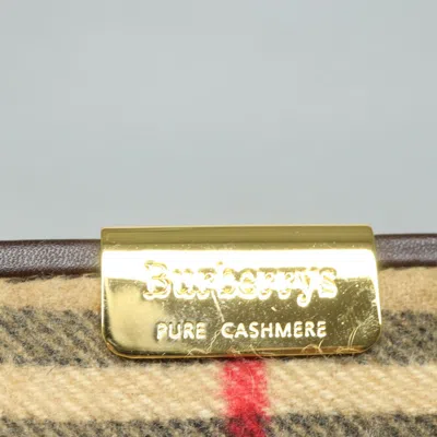 Pre-owned Burberry Nova Check Beige Wool Shoulder Bag ()