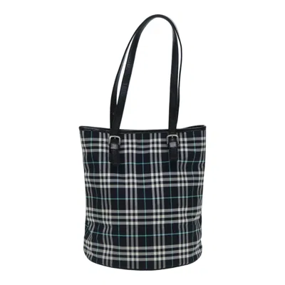 Pre-owned Burberry Nova Check Navy Cloth Shoulder Bag ()