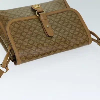 Pre-owned Celine Céline Macadam Beige Canvas Shoulder Bag ()