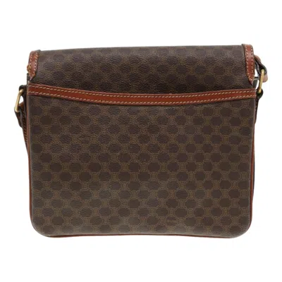 Pre-owned Celine Céline Macadam Brown Canvas Shoulder Bag ()