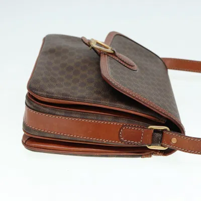 Pre-owned Celine Céline Macadam Brown Canvas Shoulder Bag ()