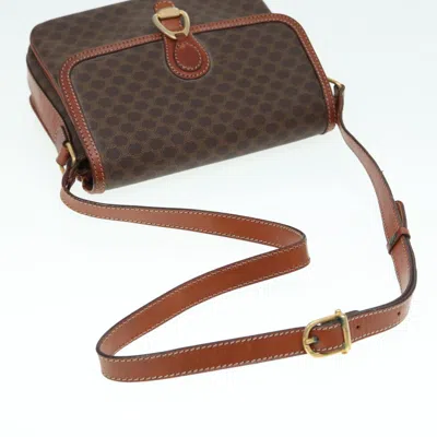 Pre-owned Celine Céline Macadam Brown Canvas Shoulder Bag ()