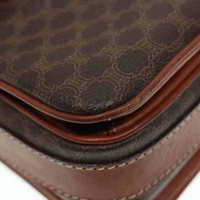 Pre-owned Celine Céline Macadam Brown Canvas Shoulder Bag ()