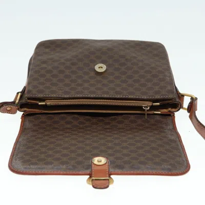 Pre-owned Celine Céline Macadam Brown Canvas Shoulder Bag ()
