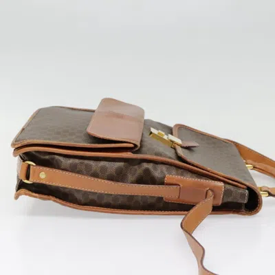 Pre-owned Celine Céline Macadam Brown Canvas Shoulder Bag ()
