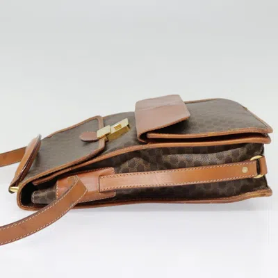 Pre-owned Celine Céline Macadam Brown Canvas Shoulder Bag ()