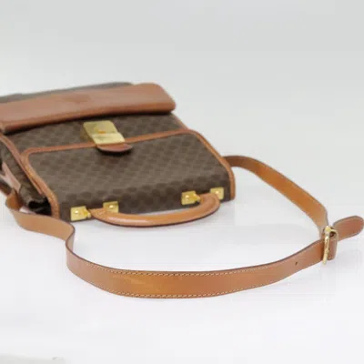 Pre-owned Celine Céline Macadam Brown Canvas Shoulder Bag ()