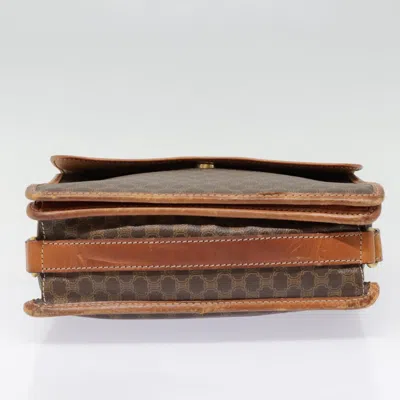 Pre-owned Celine Céline Macadam Brown Canvas Shoulder Bag ()
