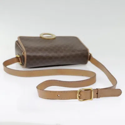 Pre-owned Celine Céline Macadam Brown Canvas Shoulder Bag ()