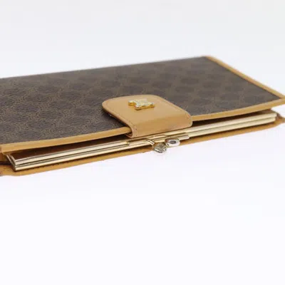 Pre-owned Celine Céline Macadam Brown Canvas Wallet  ()