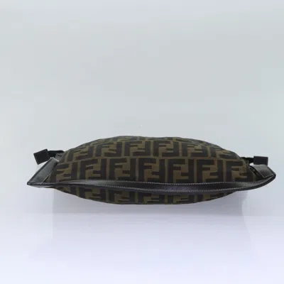 Pre-owned Fendi Zucca Brown Canvas Clutch Bag ()
