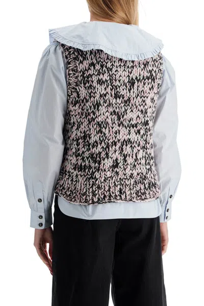 Ganni Woolen Vest With Inl In Pink