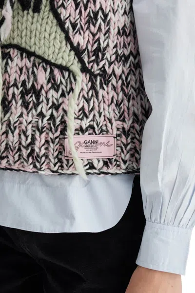 Ganni Woolen Vest With Inl In Pink
