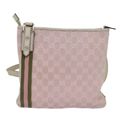 Pre-owned Gucci Gg Canvas Pink Canvas Shoulder Bag ()