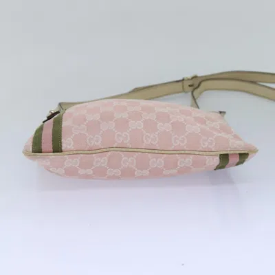 Pre-owned Gucci Gg Canvas Pink Canvas Shoulder Bag ()