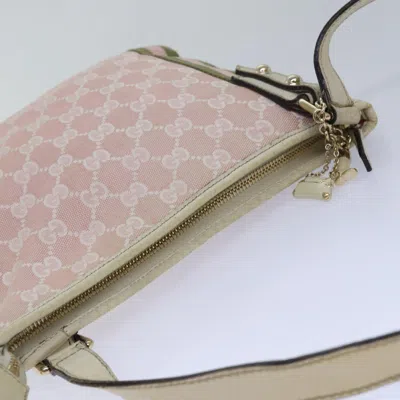 Pre-owned Gucci Gg Canvas Pink Canvas Shoulder Bag ()