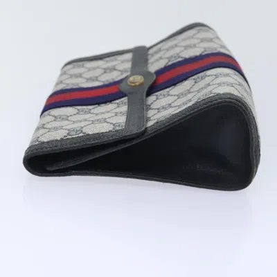 Pre-owned Gucci Navy Canvas Clutch Bag ()