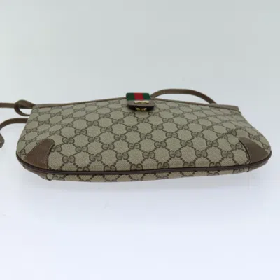 Pre-owned Gucci Ophidia Beige Canvas Shoulder Bag ()