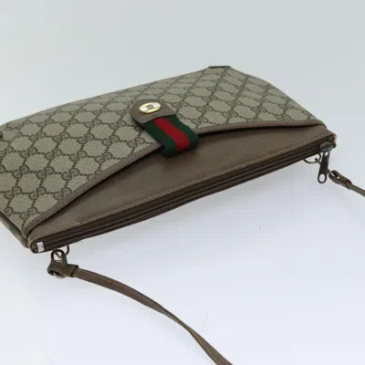 Pre-owned Gucci Ophidia Beige Canvas Shoulder Bag ()