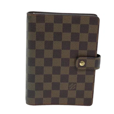 Pre-owned Louis Vuitton Agenda Cover Brown Canvas Wallet  ()