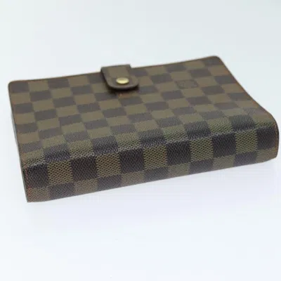 Pre-owned Louis Vuitton Agenda Cover Brown Canvas Wallet  ()
