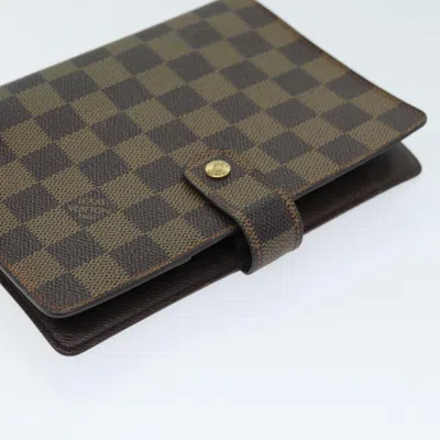 Pre-owned Louis Vuitton Agenda Cover Brown Canvas Wallet  ()