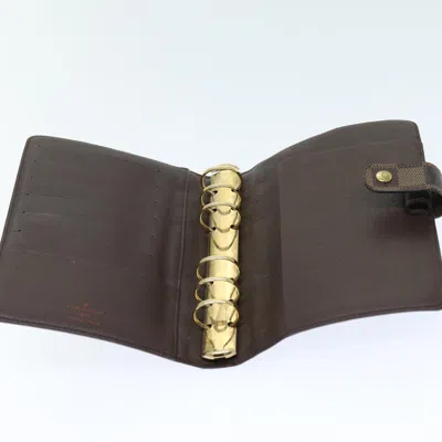 Pre-owned Louis Vuitton Agenda Cover Brown Canvas Wallet  ()