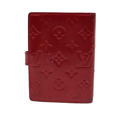 Pre-owned Louis Vuitton Agenda Pm Red Patent Leather Wallet  ()