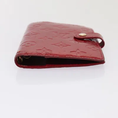 Pre-owned Louis Vuitton Agenda Pm Red Patent Leather Wallet  ()