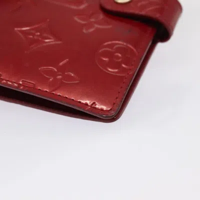 Pre-owned Louis Vuitton Agenda Pm Red Patent Leather Wallet  ()