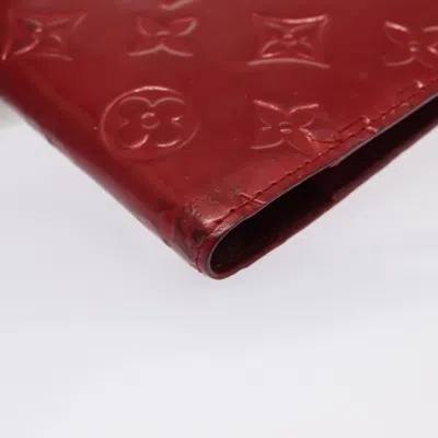 Pre-owned Louis Vuitton Agenda Pm Red Patent Leather Wallet  ()