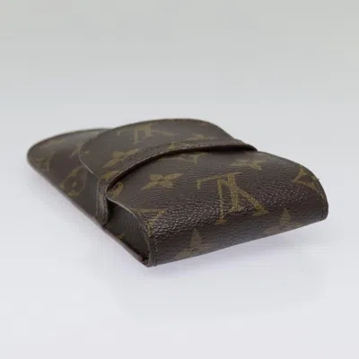 Pre-owned Louis Vuitton Etui À Lunettes Brown Canvas Wallet  ()